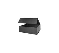 OBMMIRAO - Caja de regalo grande r gida negra de 13 x 9 x 4 pulgadas con tapa, plegable, magn tica, para padrinos de boda, propuesta de dama de h