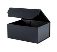 OBMMIRAO - Caja de regalo negra (1 unidad, 9,5 x 7 x 4 pulgadas), resistente, con tapa, plegable, con cierre magn tico, para dama de honor
