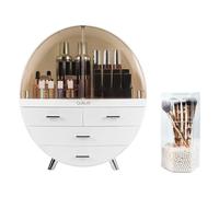 Obmmirao Elegante organizador de almacenamiento de maquillaje a prueba de polvo Caja impermeable al almacenamiento de organizador de cosmticos g