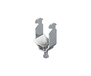 OBO Bettermann 1160125 Abrazadera Sobre Perfil Simple, Mediacaña de Plástico, Galvanizado en Caliente por Inmersión, 8mm-12mm, Caja de 100