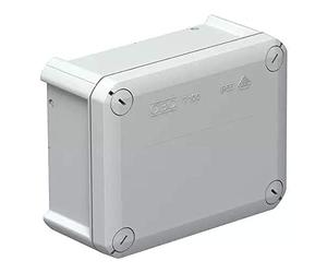 OBO Bettermann 2007255 Caja de Derivación T 100, con conos, Polipropileno, Gris luminoso, 150mm x 116mm x 67mm interiores