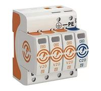 OBO Bettermann 5095253 Descargador Combinado, Descargador de Corriente de Rayos Tipo 1, T.2 V20-3+NPE-280