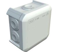 Obo-bettermann sistema conex.fij. - Caja derivación serie t40rj cono entrada +tapa rojo polipropileno gris