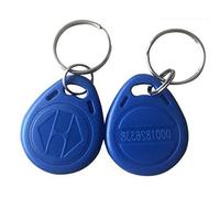 OBO HANDS 125khz Etiquetas EM4100 Rfid Tarjeta Token Clave de Etiqueta de Control de Acceso Tarjeta Inteligente Keyfobs Paquete de 100pcs (azul)