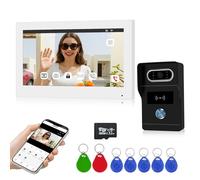 OBO HANDS Videoportero 2 Hilos WiFi 7" 1080P Monitor Táctil, App Tuya, RFID | Vista nocturna, IP55 exterior, 2 cerraduras, microSD 32 GB, WiFi 2.4 GHz, casa y jardín