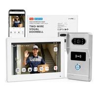 OBO HANDS Videoportero 2 Hilos WiFi 7" Tuya con Apertura Remota | Pantalla 7" IPS, Cámara 1080p Visión Nocturna, Instalación 2 Hilos, Apertura App/RFID/Pantalla, 32GB Local, IP55