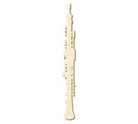 Oboe de madera - Cortes decorativos de 10 - 50 cm, tamaño: 34 cm, pack con:1 pieza