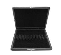 Oboe Resonant Part Case - Funda para 40 cañas de madera y piel sintética, doble capa con bisagra de metal, diseño compacto, transpirable, para músicos móviles
