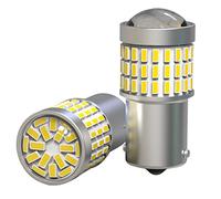 OBOLED P21W 1156 LED Bombilla 78SMD Super Brillante BA15S 382 para RV Interiores Luces Coche Marcha Atrás Antiniebla Traseras Freno DRL Diurnas Señal de Giro Luz 12V 24V 6500K Blanco 2Pcs