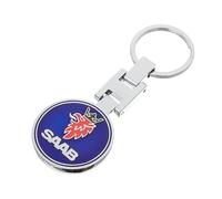 OBONG Llaveros De Coche Key Chain Compatible con para SAAB 9000 900 Scania Aero X 93 9-3 9-5 9-7X Car Llavero Accesorios Regalos,A-L