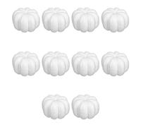 Obotsnoi 10 calabazas artificiales para decoración de otoño, calabazas de espuma blanca para Acción de Gracias, otoño, cosecha, Halloween, Navidad, fiesta, manualidades, calabazas de espuma para