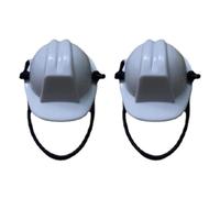 Obotsnoi 2 cascos pequeños para trabajadores de la construcción, accesorios para mascotas para reptiles, actividades de disfraces, equipo de animales pequeños