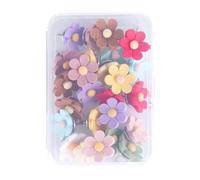 Obotsnoi 20/30 chinchetas de corcho con diseño de cabeza de flor para tablón de anuncios decorativos para mostrar fotos, notas, fotos