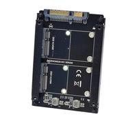 Obotsnoi Adaptador doble MSATA a SATA3.0 de 6 Gbps de 6 Gbps, tarjeta adaptadora MSATA a SATA3.0, tarjeta adaptadora de fácil conversión, tarjeta de expansión MSATA