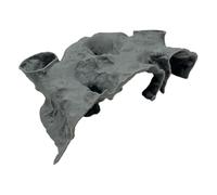 Obotsnoi Adorno para cueva de refugio de peces PETG para especies territoriales, mejora del hábitat y alivio del estrés, cueva de acuarios PETG