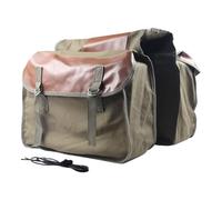 Obotsnoi Alforjas dobles para bicicletas, bolsa de almacenamiento de equipaje de lona para bicicleta, equipaje y equipaje, alforjas dobles para maletero