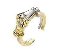 Obotsnoi Anillos con símbolo de abrazo mezclado, tamaño flexible, hipoalergénicos, aleación de uso diario, joyería para expresión de amor, anillos abiertos ajustables, One Size, como se describe, como