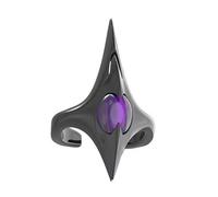 Obotsnoi Anillos punk irregulares con banda ajustable para comodidad unisex y moda descontenta, joyería punk de aleación de metal resistente, Medio, como se describe, como se describe