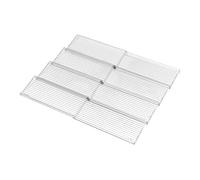 Obotsnoi Bandeja ajustable para botellas fácil de limpiar, para cajón de cocina, construcción acrílica, fácil instalación, estante ajustable para botellas