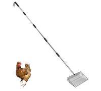 Obotsnoi Barra larga ajustable funcional para eliminar residuos de pollo, construcción de metal para vivienda y uso doméstico, cucharas de residuos de animales de acero inoxidable