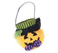 Obotsnoi Bolsa de truco o trato de Halloween, diseño de brujas, vampiros, tela no tejida, decoración de fiestas de Halloween, bolsa de decoración