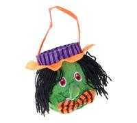 Obotsnoi Bolsa de truco o trato de Halloween, diseño de brujas, vampiros, tela no tejida, decoración de fiestas de Halloween, bolsa de decoración
