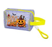 Obotsnoi Bolsas de malla de Halloween para niños, reutilizables, transpirables, para colección de caramelos, recuerdos de fiesta, accesorios portátiles para fiestas de Halloween, Purple, With carry