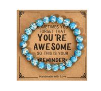 Obotsnoi Brazalete unisex ligero y transpirable que viene con tarjeta decorativa, adecuada para eventos casuales o formales, un solo bucle con tarjeta, One Size, como se describe