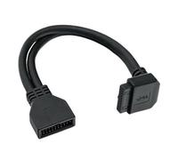 Obotsnoi Cable interno USB 3.0 derecho de 19/20 pines, cabecera frontal a adaptador, transferencia de datos rápida, blindado de PVC