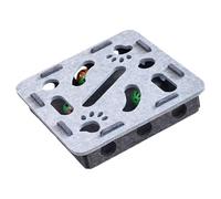 Obotsnoi Caja decorativa de rompecabezas para gatos, juguete con campanas, pelota, gatitos, desarrollo cognitivo y ejercicio, laberinto de fieltro