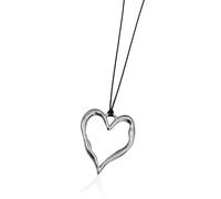 Obotsnoi Collar con colgante de corazón que llama la atención, piezas de joyería versátiles adecuadas para múltiples ocasiones, collar de amor exagerado de moda, One Size, Como se describe, como se
