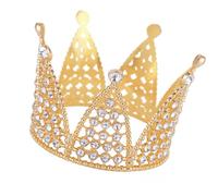 Obotsnoi Coronas de fiesta de princesa con tachuelas de cristal, tocado cómodo de aleación para niñas, celebraciones de cumpleaños a partir de 3 años, coronas de princesas para fiestas de cumpleaños