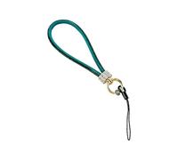 Obotsnoi Correa de muñeca brillante para teléfono con diamantes de imitación anticaídas, soporte seguro, cordón ergonómico corto esencial para el día a día, cuerda antipérdida