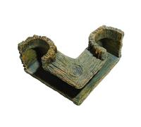 Obotsnoi Decoración para acuarios, refugio, esquina, cueva, resina, escondite, túnel para peces pequeños y camarones, peceras de paisaje, acuarios, decoración de cuevas para peces pequeños, camarones