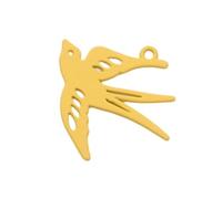 Obotsnoi Delicado colgante de pájaro calado, elegante golondrina de metal, joyería para collar hecho a mano, accesorios de joyería hechos a mano, talla única, como se describe, como se describe