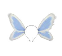 Obotsnoi Diadema ajustable de elfos de felpa con orejas de hadas, mariposa, para niños y adultos, disfraz de Halloween, evento temático, diadema de animal suave para juegos de rol