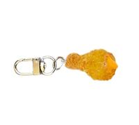 Obotsnoi Divertido llavero de pata de pollo de queso simulado con bonito diseño para añadir diversión y risas en la vida cotidiana para todos. Llavero portátil, amarillo, Talla única