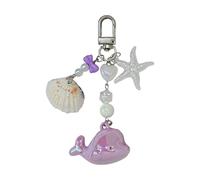 Obotsnoi Elegante colgante de corazón de ballena, versátil para uso como colgante de bolsa o soporte hecho de materiales de aleación seguros, para iniciar conversaciones de fiesta, Morado (, Hanging