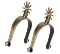 Obotsnoi Espolón occidental de aleación de zinc vintage con engranajes giratorios para hombres y mujeres, accesorios de competición de equitación, accesorios de competición de bronce