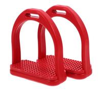 Obotsnoi Estribos ligeros con almohadillas de goma antideslizantes para un paseo seguro a caballo y entrenamiento de ecuestres, estribos resistentes a la intemperie