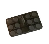 Obotsnoi Estuche de almacenamiento de lentes fácil de transportar con herramienta a prueba de polvo y desgaste, 6 pares de soportes para lentes para trabajadores de oficina, estudiantes, portalentes