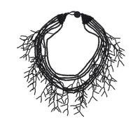 Obotsnoi Ethnic Styles - Collar de cuentas multicapa de longitud ajustable, cadena para el cuello, ligero, elegante, joyería de resina para mujer, versátil collar de varias capas, talla única, como se