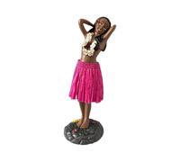 Obotsnoi Figura exótica de niña bailarina con guitarra, pintada a mano, de resina, adorno interior para decoración moderna, figura de niña africana