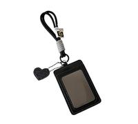 Obotsnoi Funda protectora de poliuretano para tarjetas de crédito, bolsa de exhibición de fotos, colgante, protector de tarjetas coleccionables para estudiantes, organizador ligero de reuniones, Black