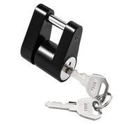 Obotsnoi Gancho de seguridad compacto de 1/4 para remolque, estructura de aleación de metal reforzada, color negro brillante contra la oxidación, gancho pequeño para remolque, acabado negro mate