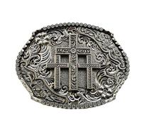Obotsnoi Hebilla de cinturón de metal vintage con patrón de cruz, accesorios delicados para la cintura, accesorios para adultos, rock, vaquero occidental, D, Talla única