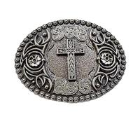 Obotsnoi Hebilla de cinturón de metal vintage con patrón de cruz, accesorios delicados para la cintura, accesorios para adultos, rock, vaquero occidental, a, Talla única