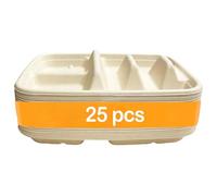 Obotsnoi Juego de 25 soportes para tacos eficientes, fáciles de usar, construcción de fibra de caña de azúcar, multiusos, organizadores de cocina, compactos, multiusos, juego de soportes para tacos