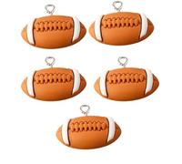 Obotsnoi Juego de 5 colgantes de joyería de fútbol, accesorio para manualidades, textura de resina para proyectos únicos de joyería y manualidades, collar de resina, One Size, como se describe