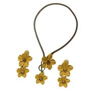 Obotsnoi Juego De Joyería Playa Día Caliente Collar Floral Moderno Y Aretes Declaración Aretes Regalos Adorno Aleación Para Ocasiones Especiales Juego Joyería Floral Versátil